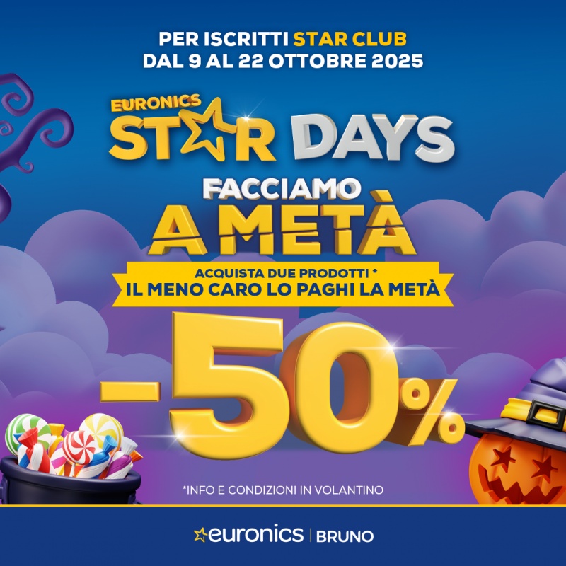 -50% sul 2° prodotto meno caro!